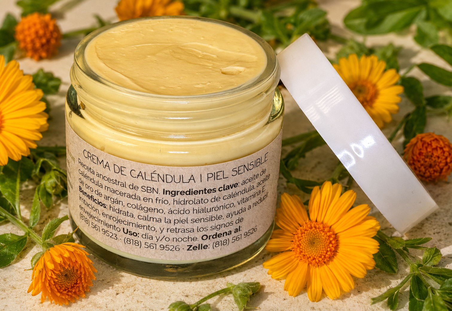 Crema de Caléndula Piel Sensible
