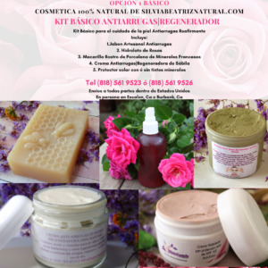 Kit Básico 100% Natural para el cuidado de la piel Antiarrugas|Regenerador